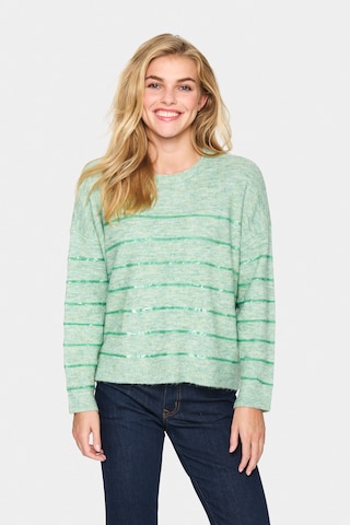 SAINT TROPEZ Pullover 'Zylvier' i grøn: forside
