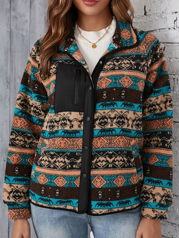 Yesfashion Fleece jacket in Brown