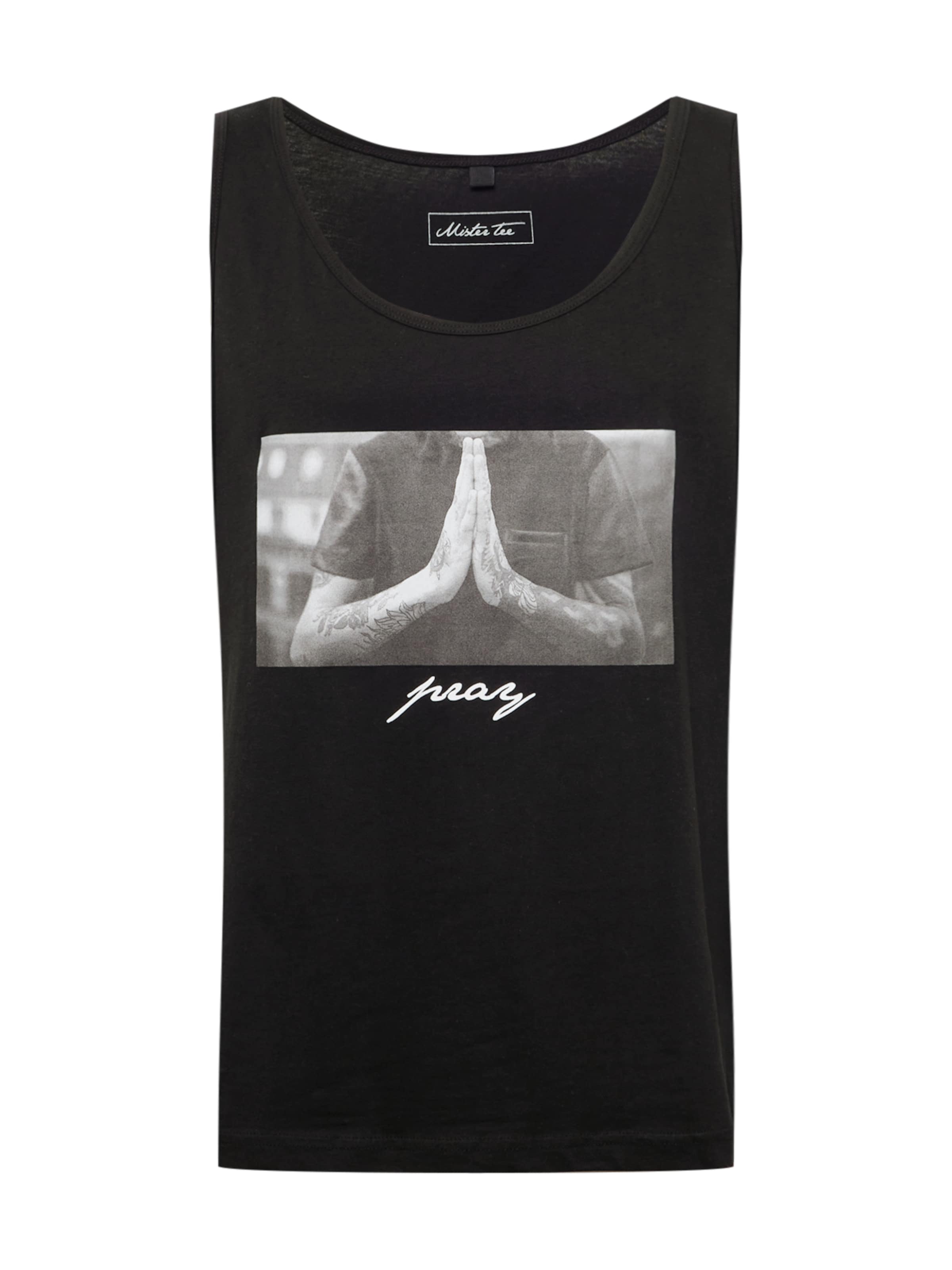 T-Shirt 'Pray' Mister Tee en noir : devant