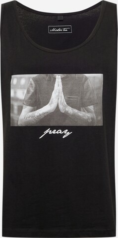 Mister Tee - Camiseta 'Pray' en negro: frente