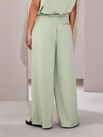 Wide Leg Pantalon Next en vert
