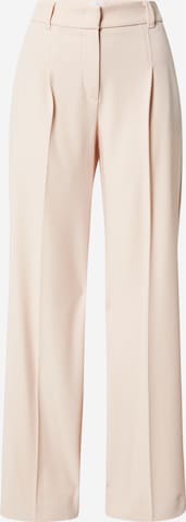 Riani Wide leg Pleated Pants in Beige: front