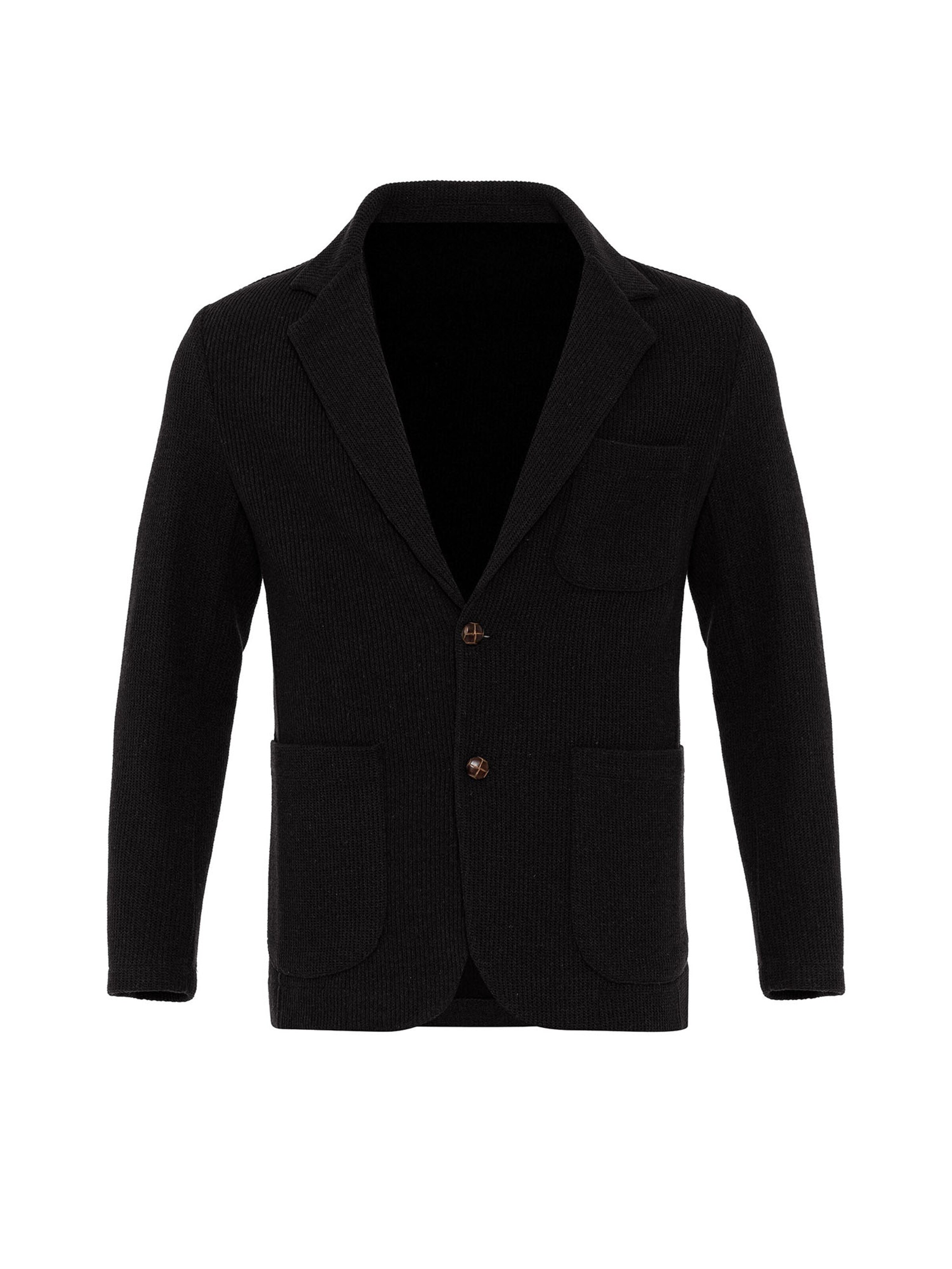 Antioch Πλεκτή ζακέτα σε μαύρο: μπροστά