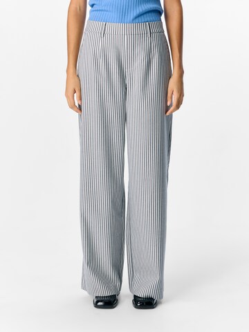 OBJECT Wide leg Trousers 'OBJLisa' in Grey: front