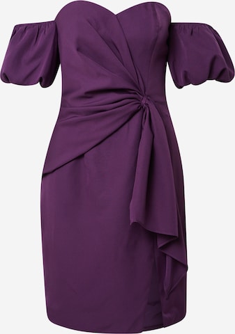 Chi Chi London Cocktail Dress in Purple: front