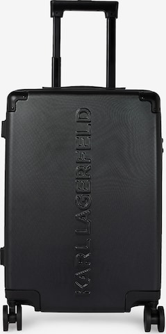 melns Karl Lagerfeld Mazs koferis: no priekšpuses