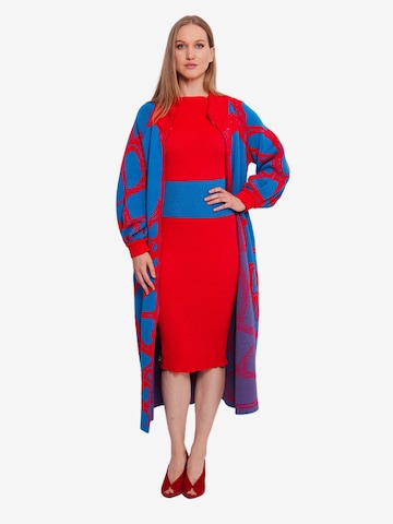 Cappotto in maglia 'Bohemia' di Csillag Zsuzsi in colori misti: frontale