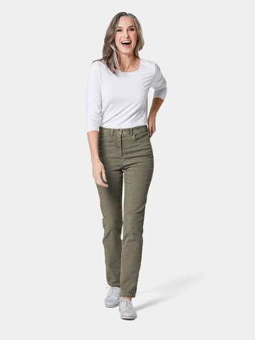 Coupe slim Jean Goldner en vert