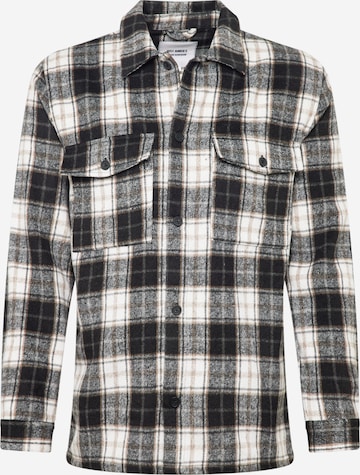 JUST JUNKIES Regular fit Button Up Shirt in Black: front