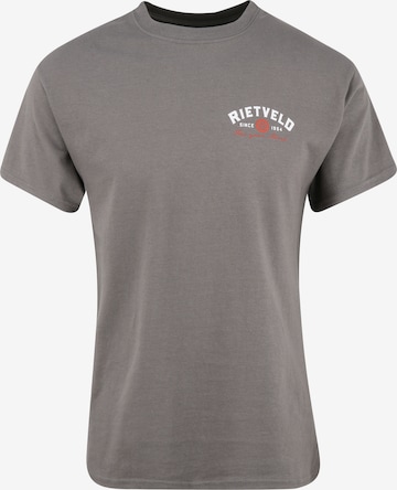Rietveld Clothing T-Shirt 'Surf Reaper' in Grijs: voorkant
