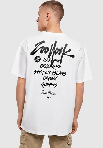 ZOO YORK T-Shirt 'City Tags' in Weiß: Vorderseite