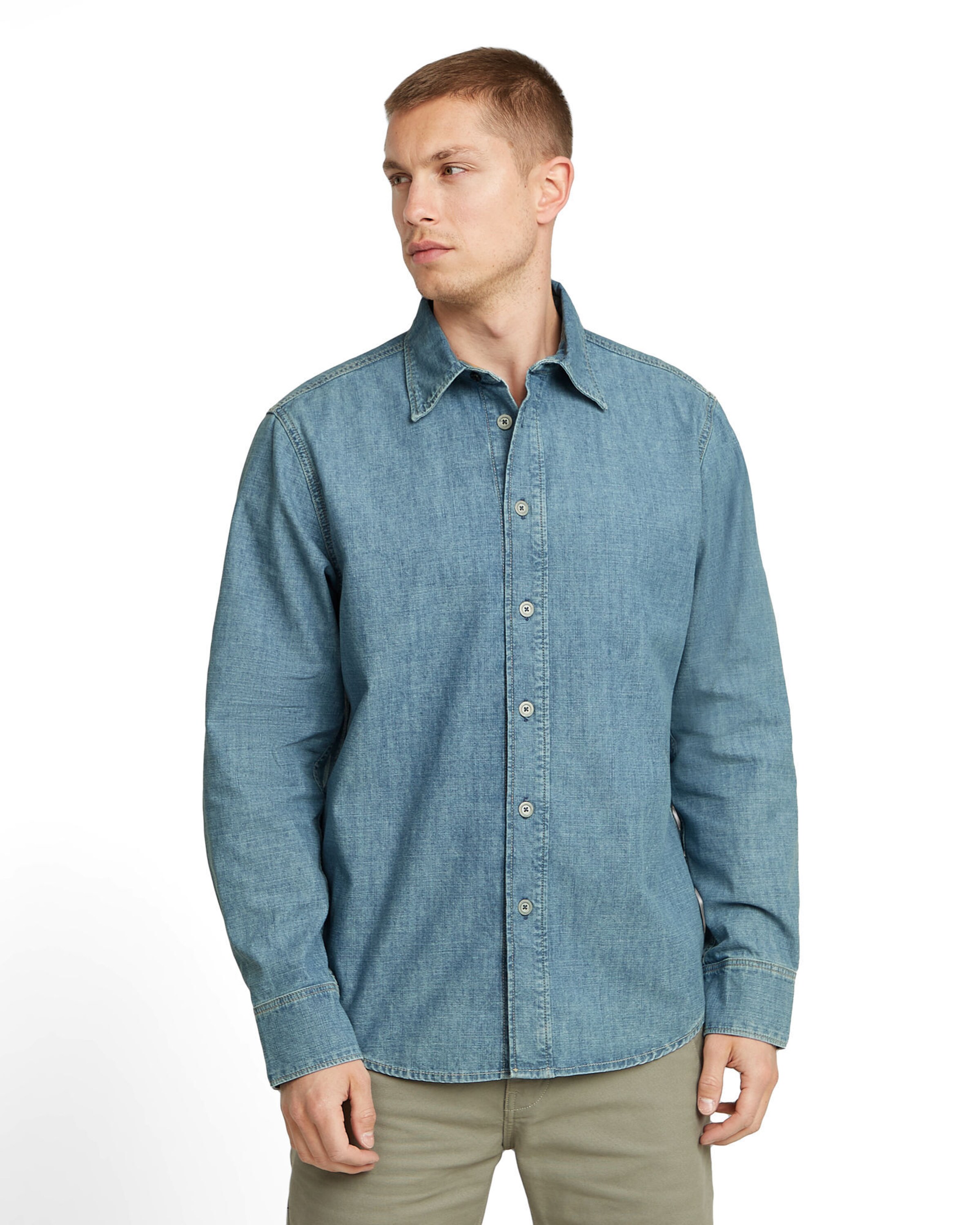 G-STAR Regular Fit Hemd 'Regular' in Blau: Vorderseite