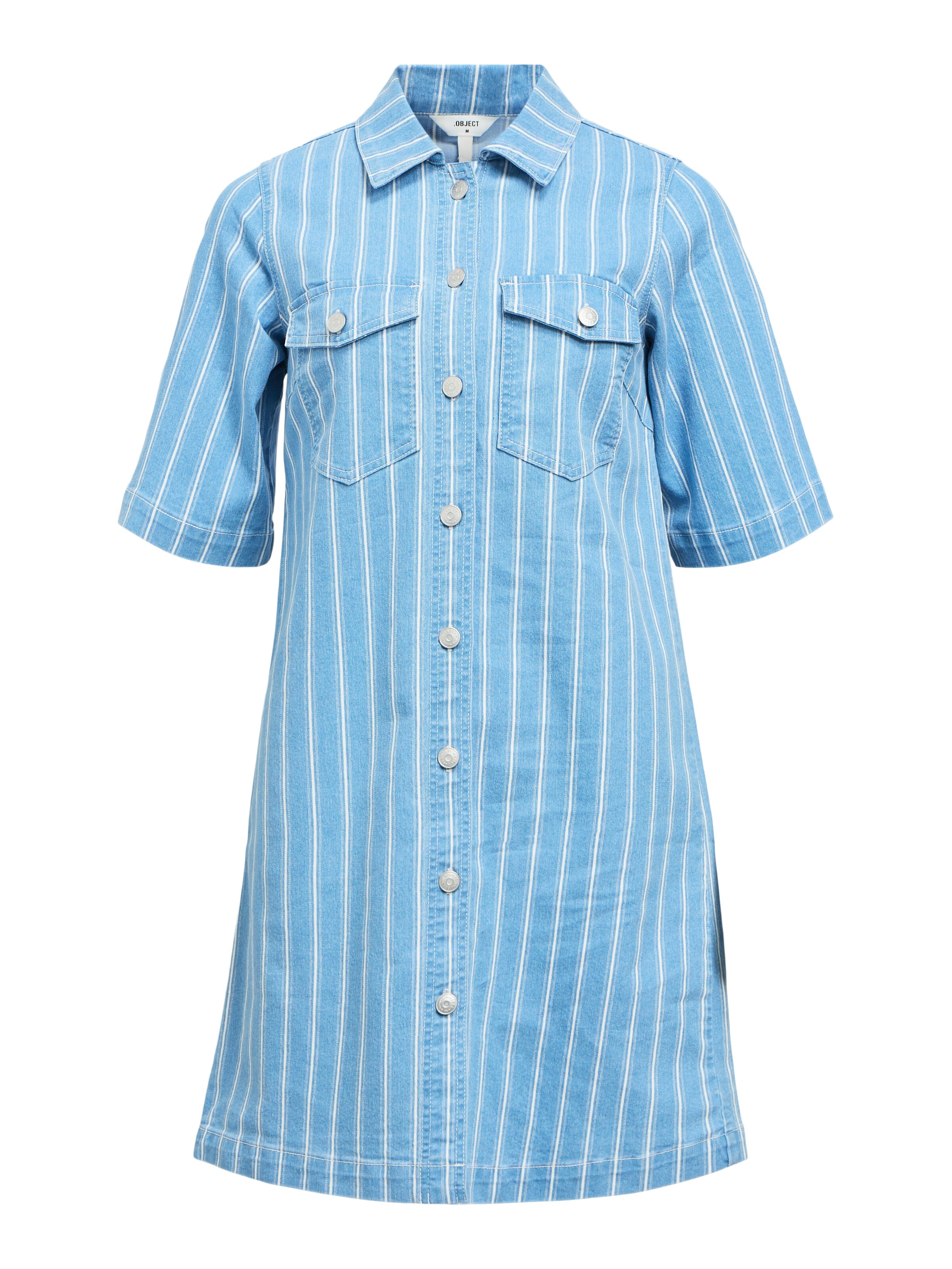 OBJECT Košeľové šaty 'OBJBRUCE MOLLIE' - Modrá: predná strana