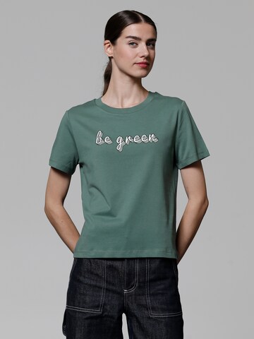Maglietta 'Be green' di Watapparel in verde: frontale