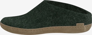 Glerups Slippers 'Classic' in Green: front