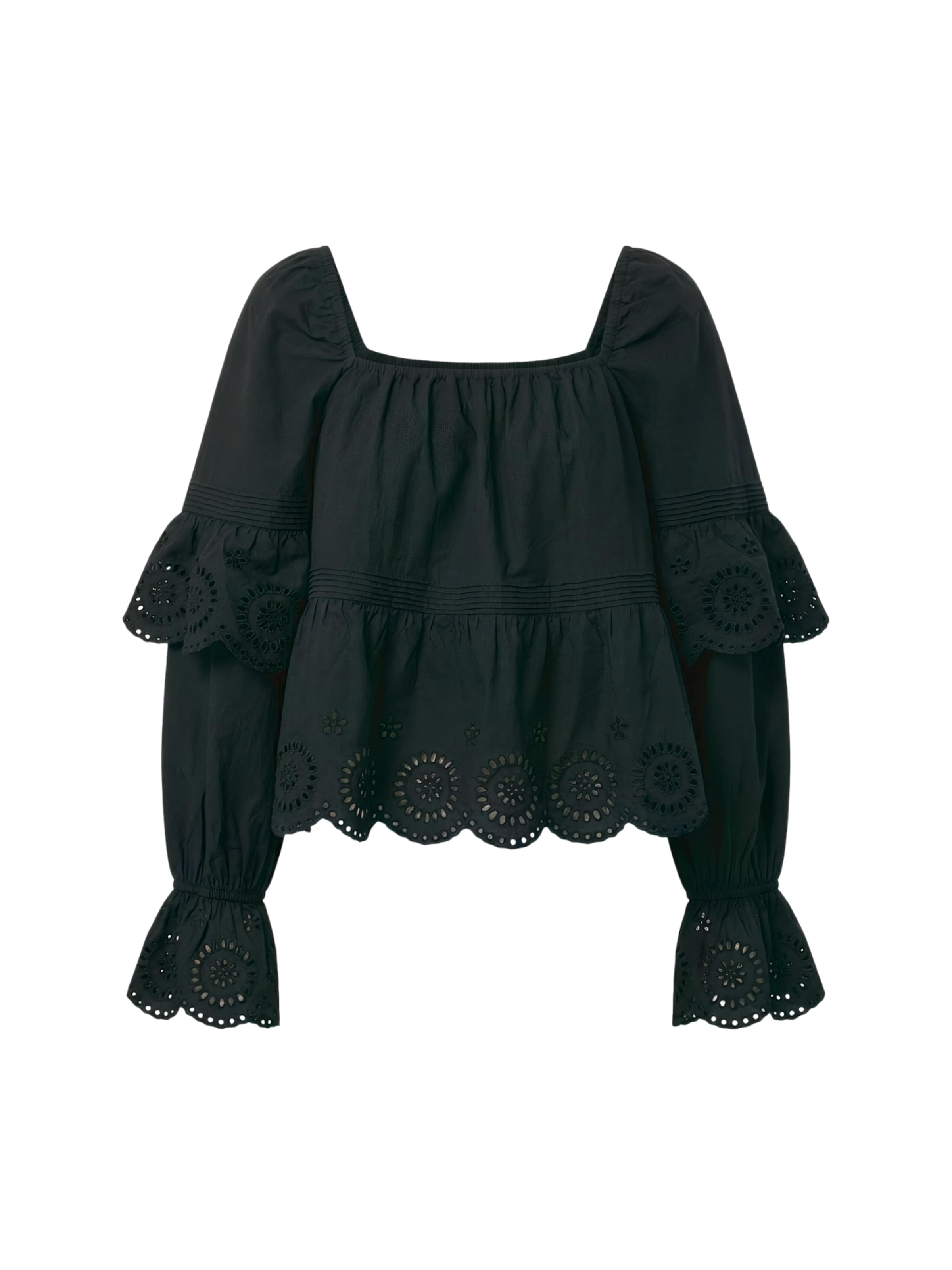 Crās Shirt ' Nellacras ' in Zwart: voorkant