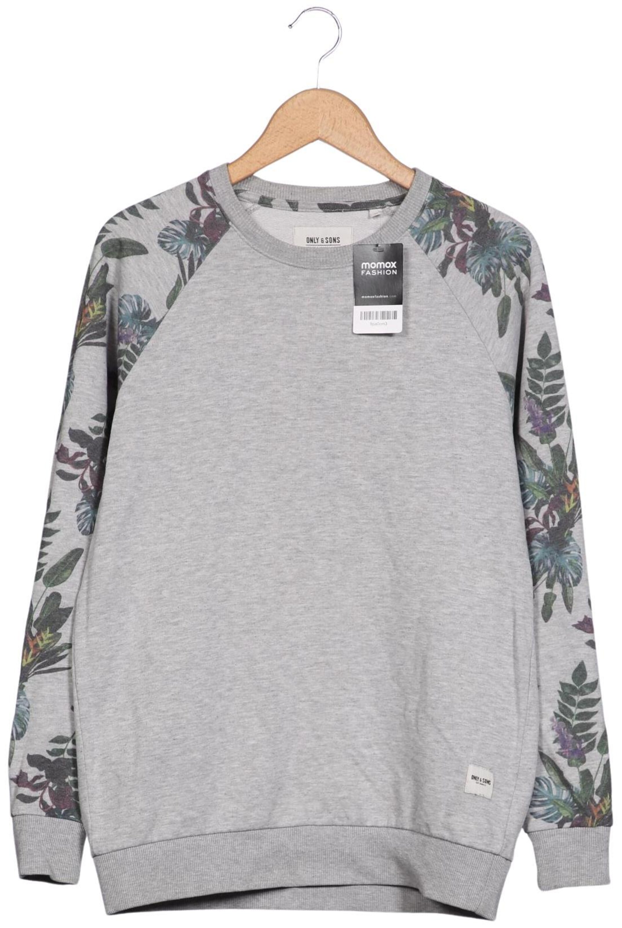 Only & Sons Sweatshirt & Zip-Up Hoodie in M in Grey: front