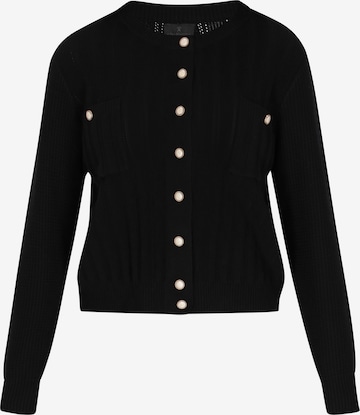 DreiMaster Klassik Πλεκτή ζακέτα 'Classic Look' σε μαύρο: μπροστά