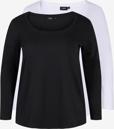 Zizzi Blouse in de kleur Zwart / Wit, Productweergave