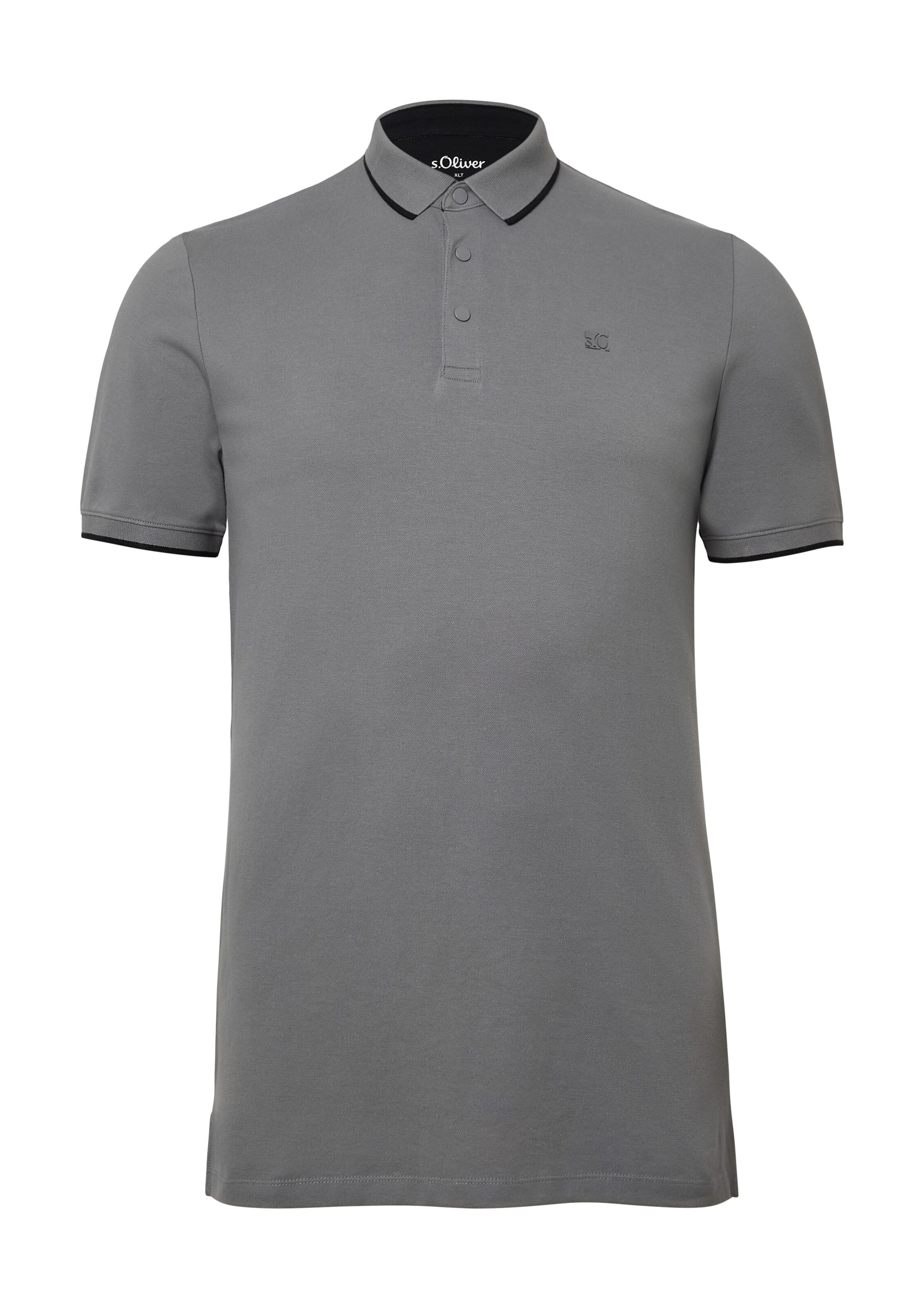 s.Oliver Men Tall Sizes Shirt in Grey: front