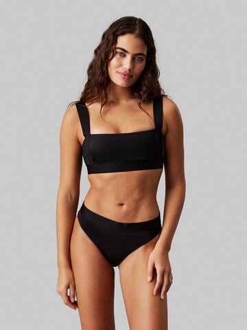 Calvin Klein Swimwear Bralette Bikini top in Black: front
