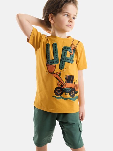 Survêtement 'Digger Up' Denokids en jaune : devant