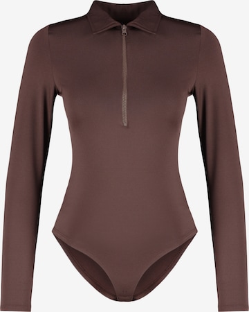 Trendyol Боди-футболка в Коричневый: спереди