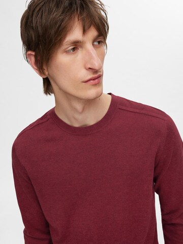 SELECTED HOMME Regular fit Sweater 'SLHBerg' in Brown