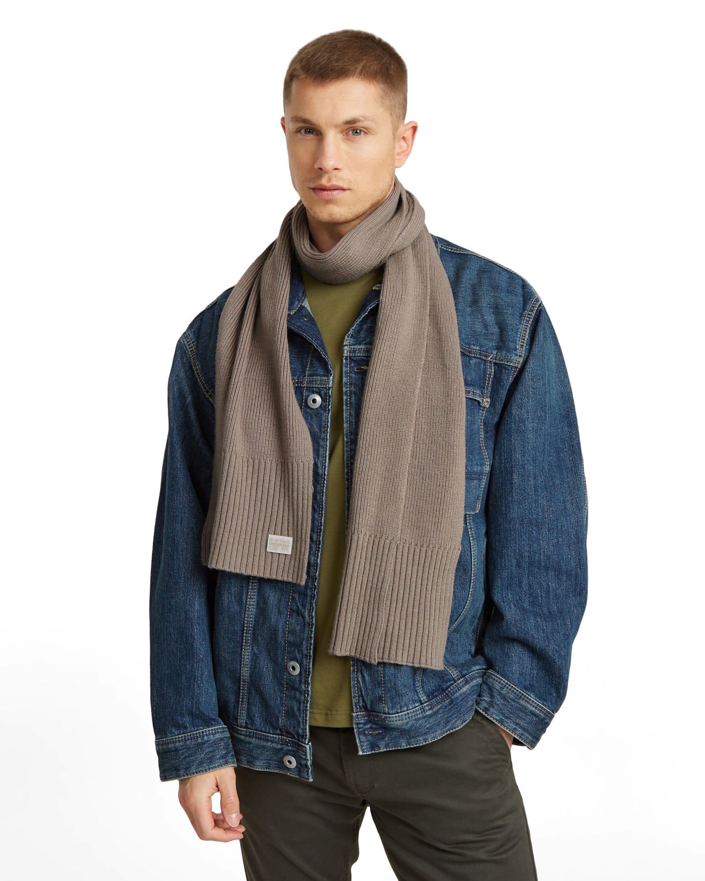 G-STAR Scarf 'Geffo' in Grey: front