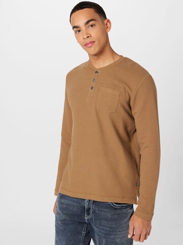 TOM TAILOR Shirt in Bruin: voorkant