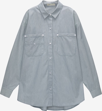 Pull&Bear Bluse i lyseblå / hvit, Produktvisning