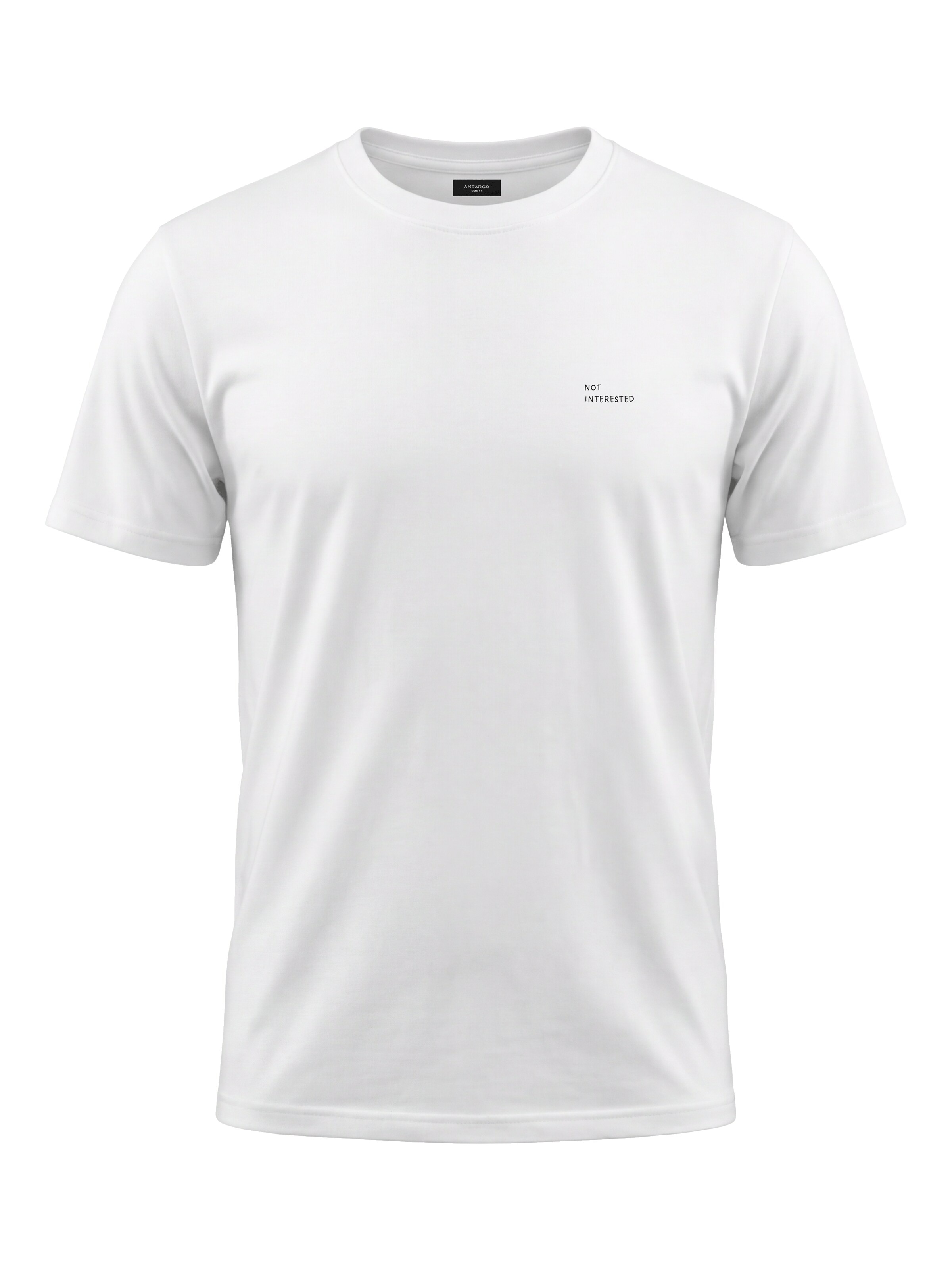 Antargo Shirt 'Embroidery T-Shirt' in White: front