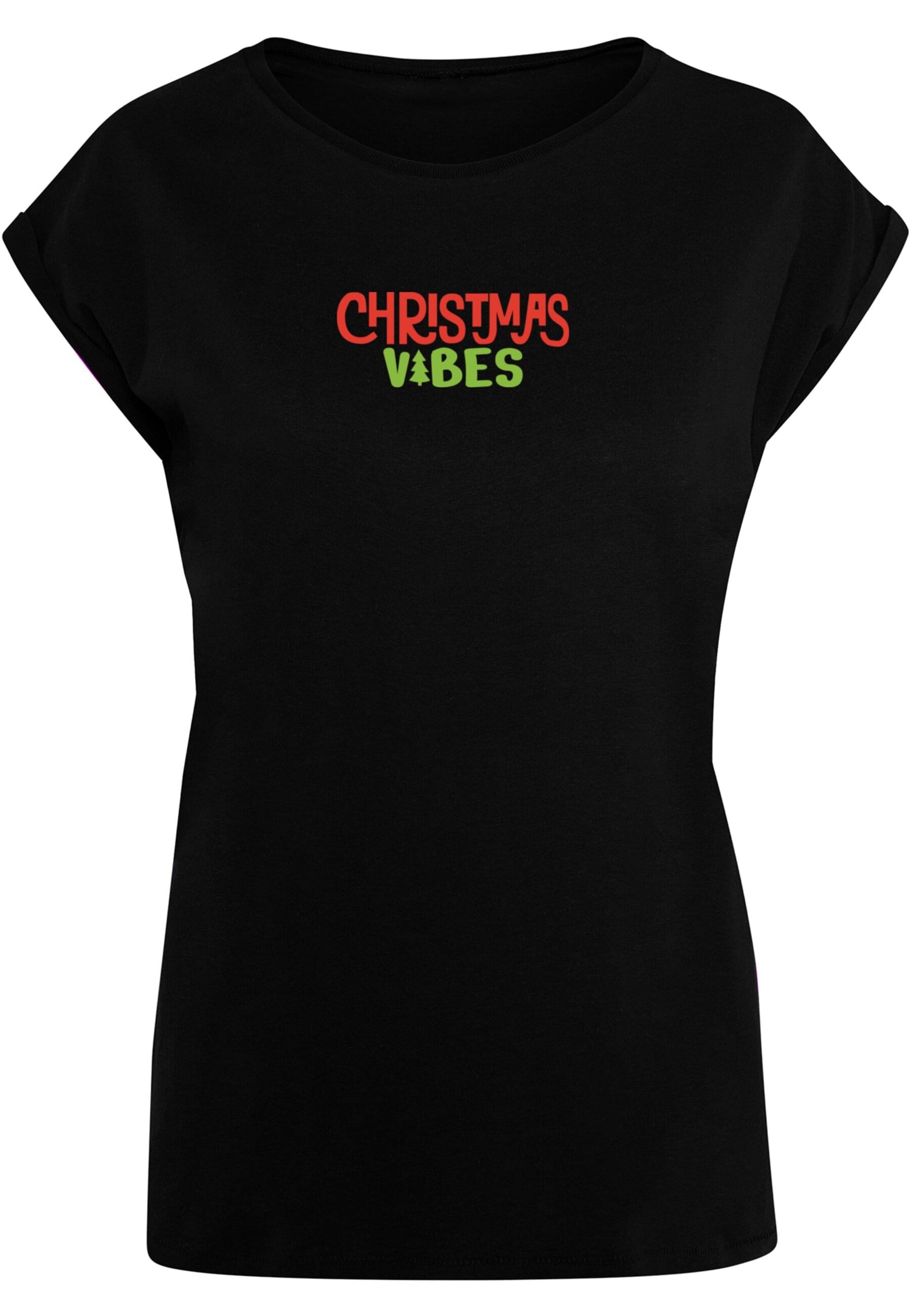 Merchcode Shirt 'Christmas Vibes' in Black: front