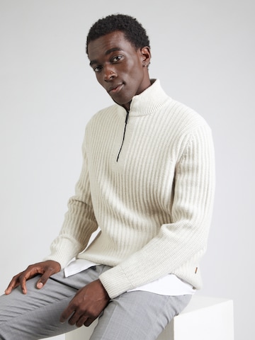 BOSS - Pullover em bege: frente