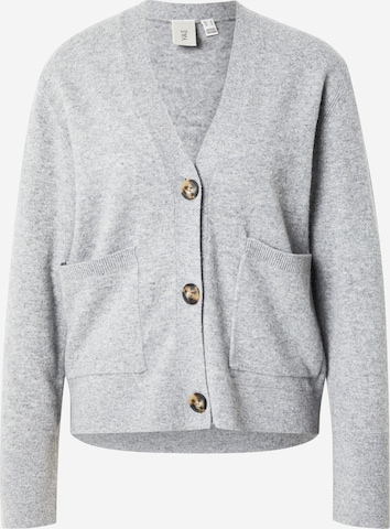 YAS Strickjacke 'YASEMILIE' in Grau: Vorderseite