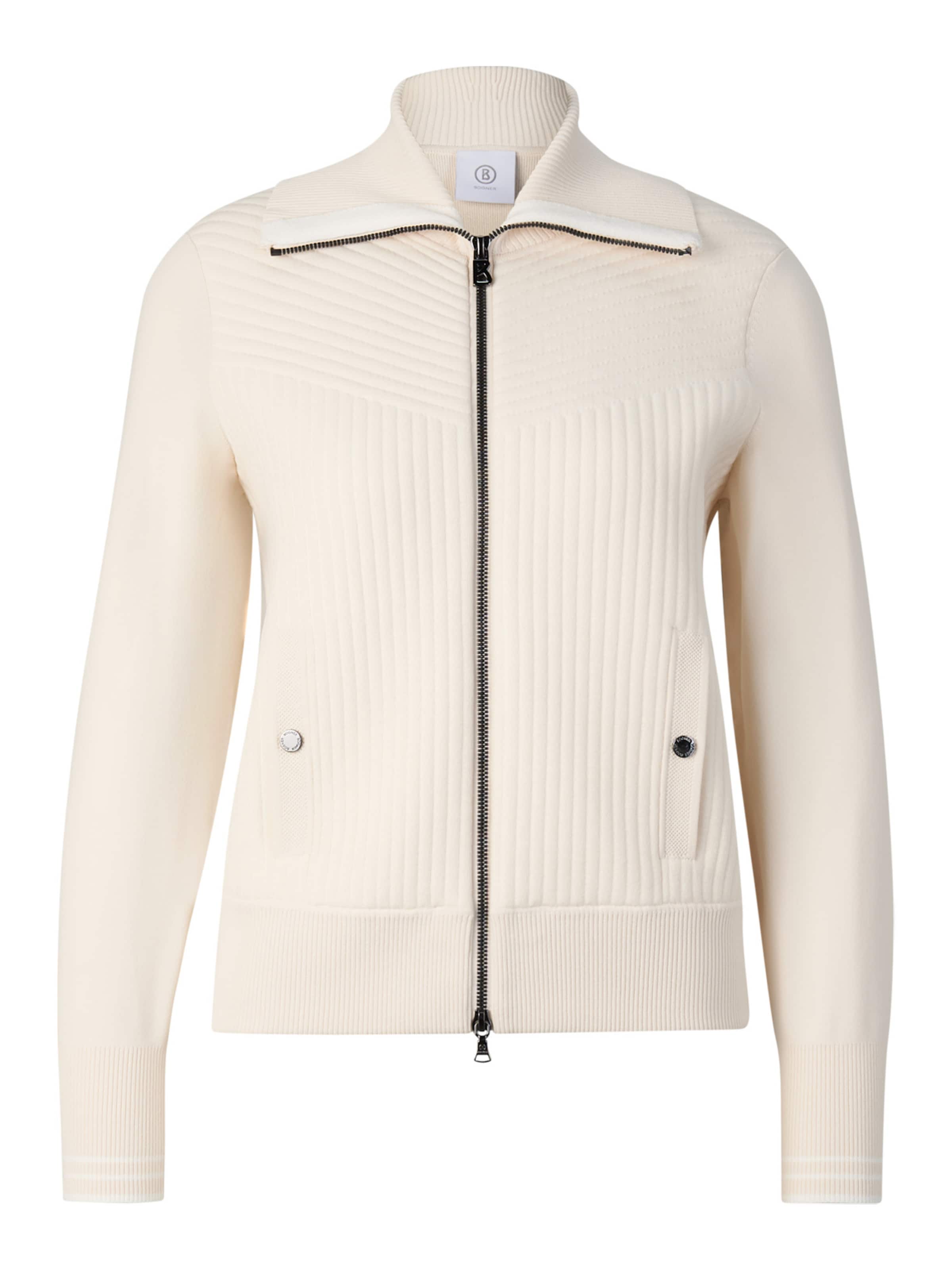 BOGNER Strickjacke 'Jana' in Weiß: Vorderseite