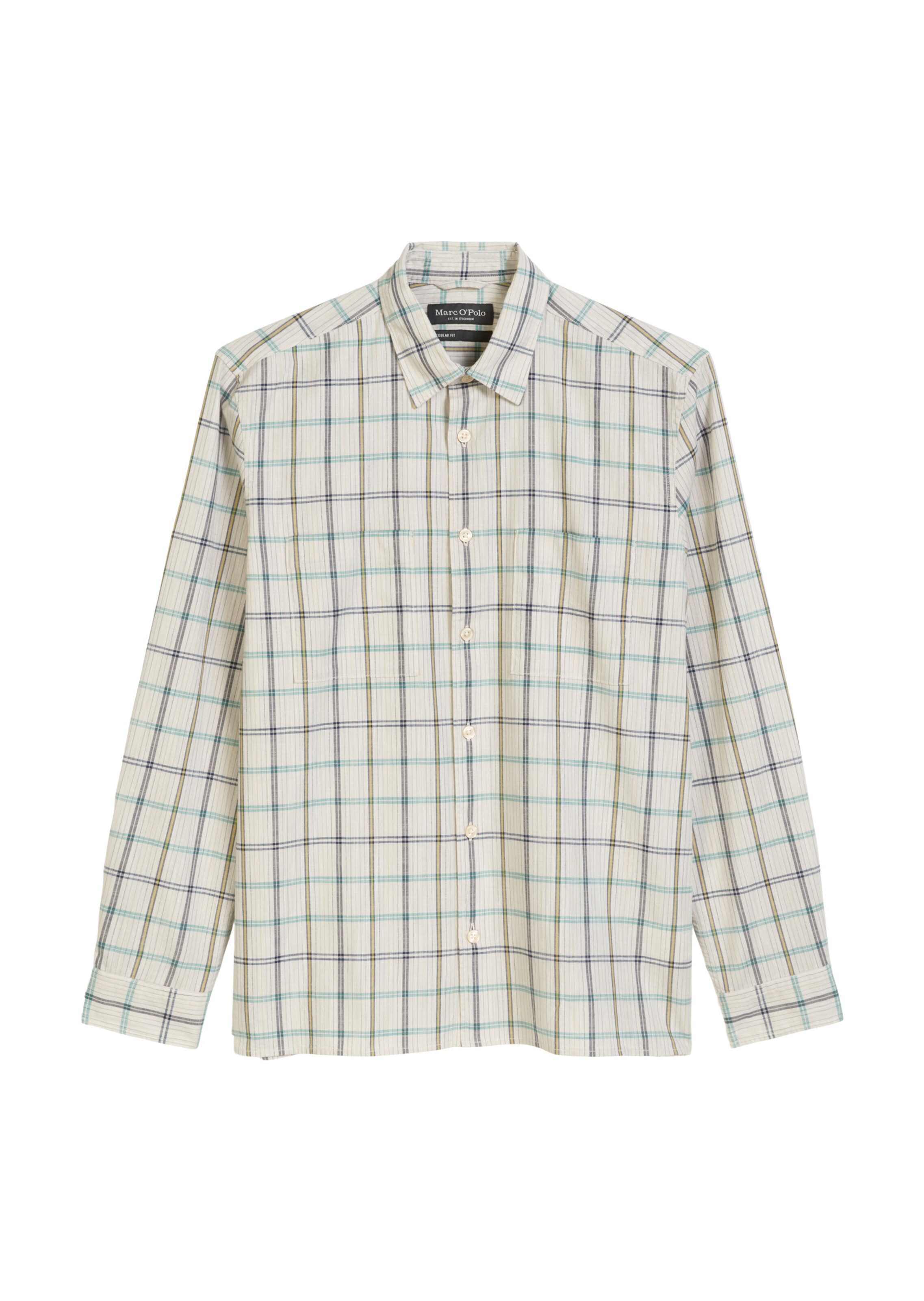 Marc O'Polo Regular Fit Hemd in Grün: Vorderseite