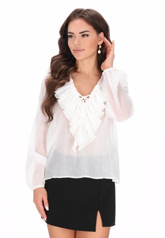 faina - Blusa en blanco: frente
