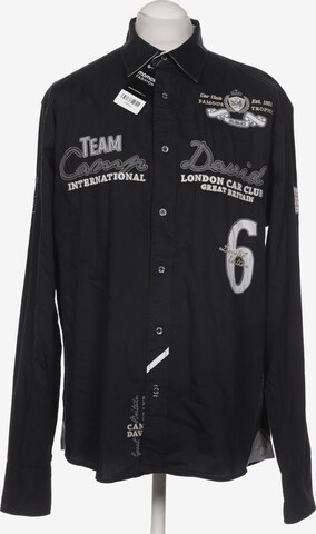 CAMP DAVID Button Up Shirt in XL in Black: front