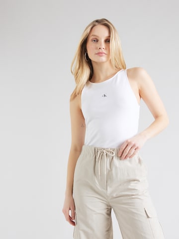 Calvin Klein Jeans - Top 'Archival Milano' em branco: frente