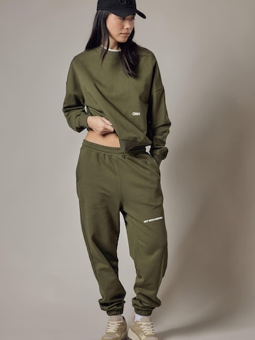 Felpa 'Felpa Girocollo Loose Fit' di OWN Off With Nature in verde: frontale