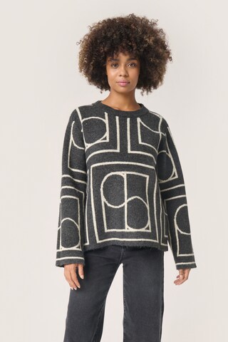 SOAKED IN LUXURY - Jersey 'Selta' en negro: frente