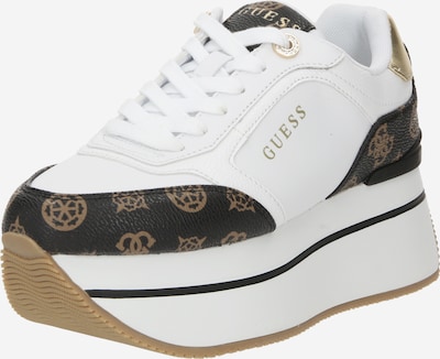 Sneaker low 'CAMRIO4' GUESS pe sepie / auriu / negru / alb, Vizualizare produs