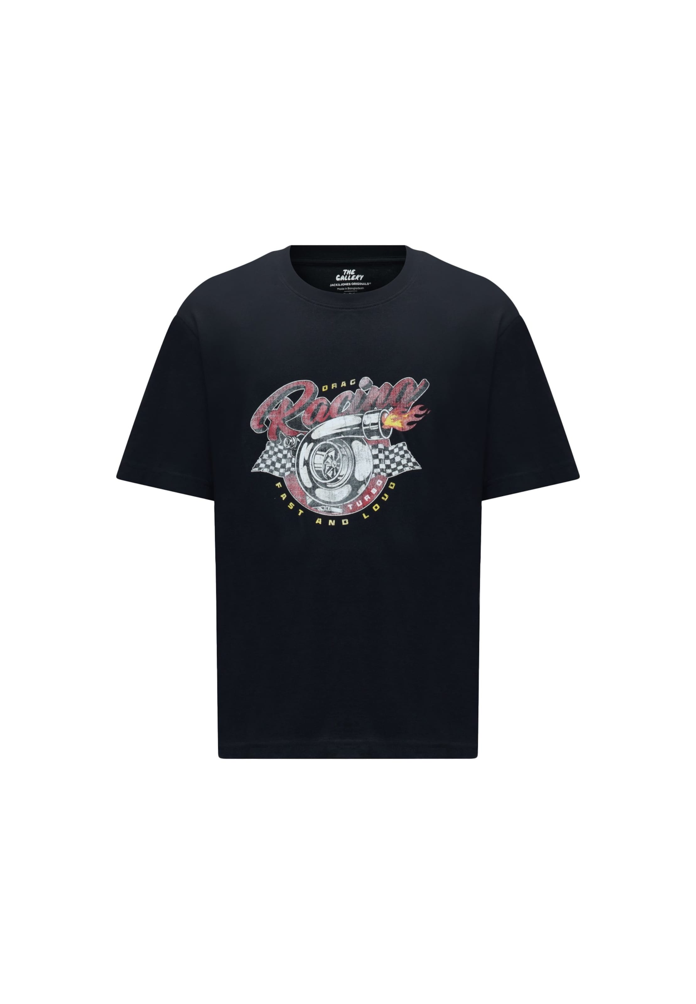JACK & JONES Shirt 'JORRETRO ACTION MOVIE' in XS in de kleur Citroengeel / Vuurrood / Zwart / Offwhite, Productweergave