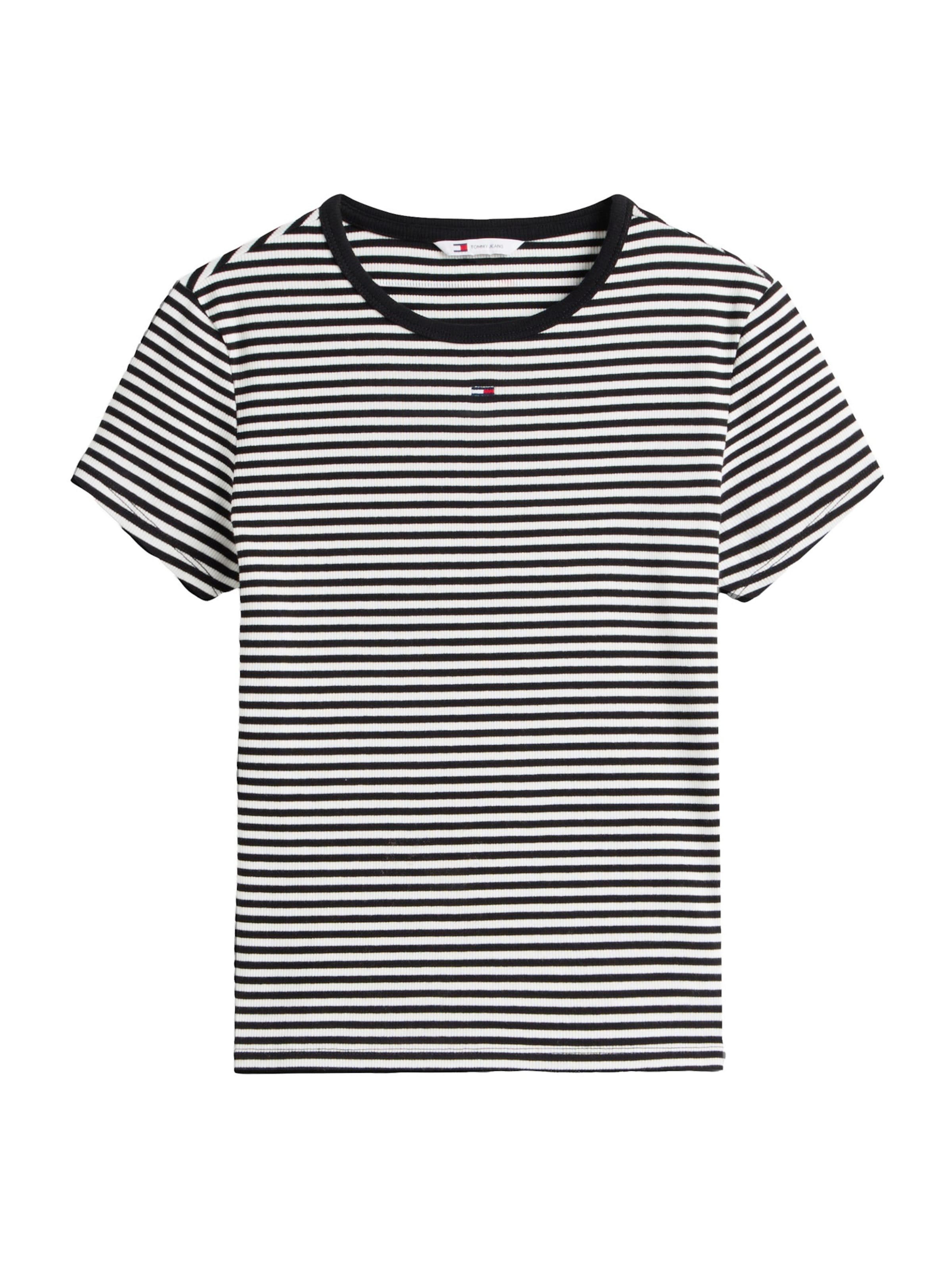 Tommy Jeans - Camiseta 'ESSENTIAL' en negro: frente