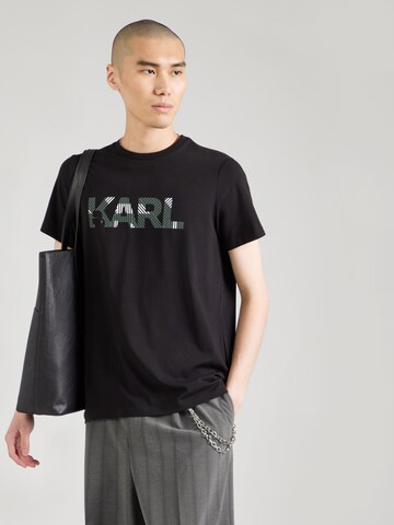 Karl Lagerfeld Μπλουζάκι σε μαύρο: μπροστά