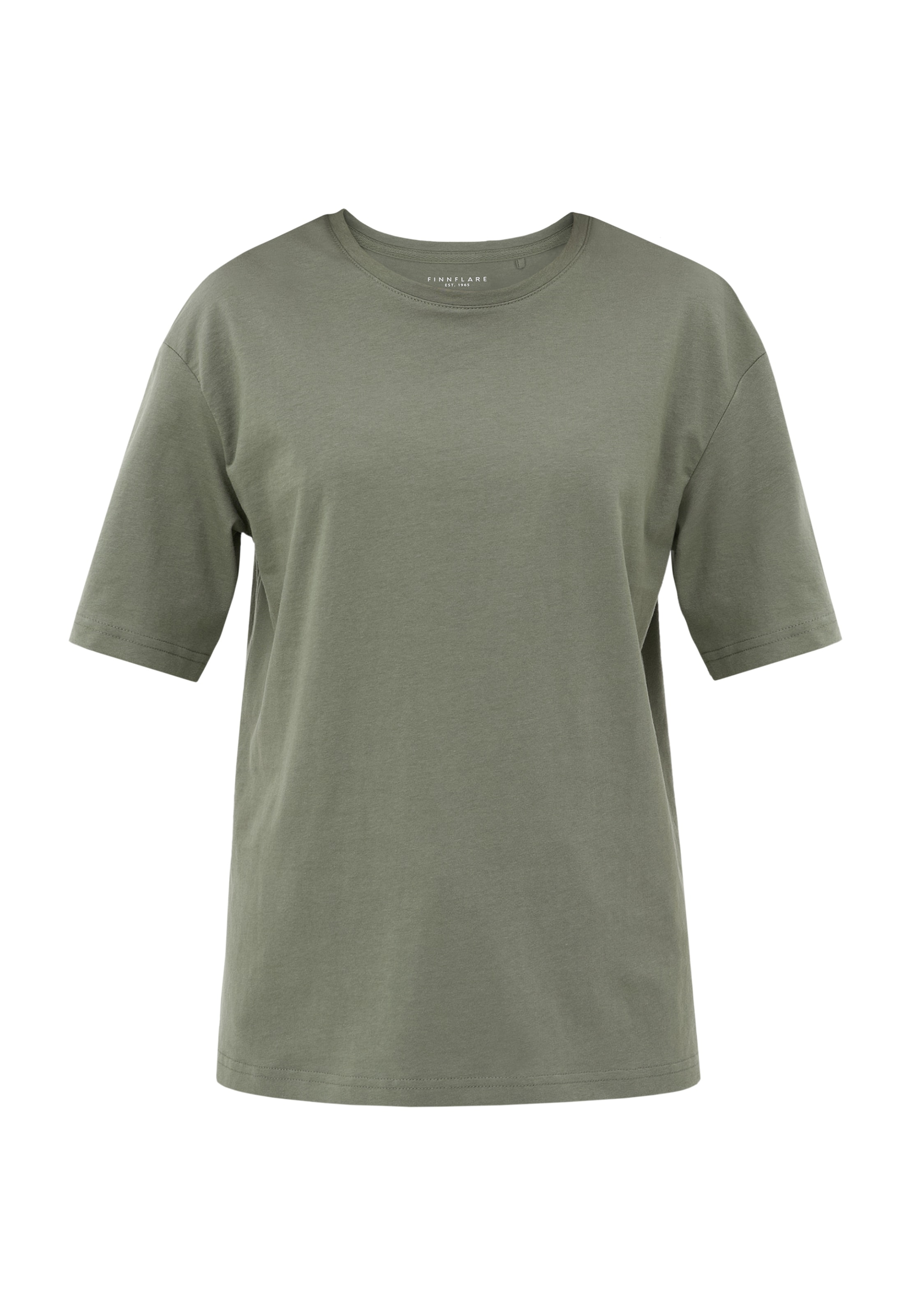 Finn Flare Shirt 'Basic' in Grün: Vorderseite