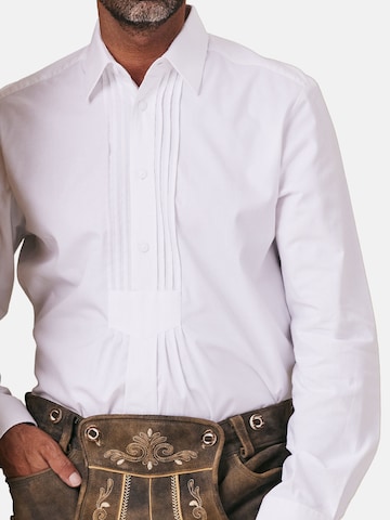 Aumühle Regular Fit Trachtenhemd 'Alfred' in Weiß: Vorderseite