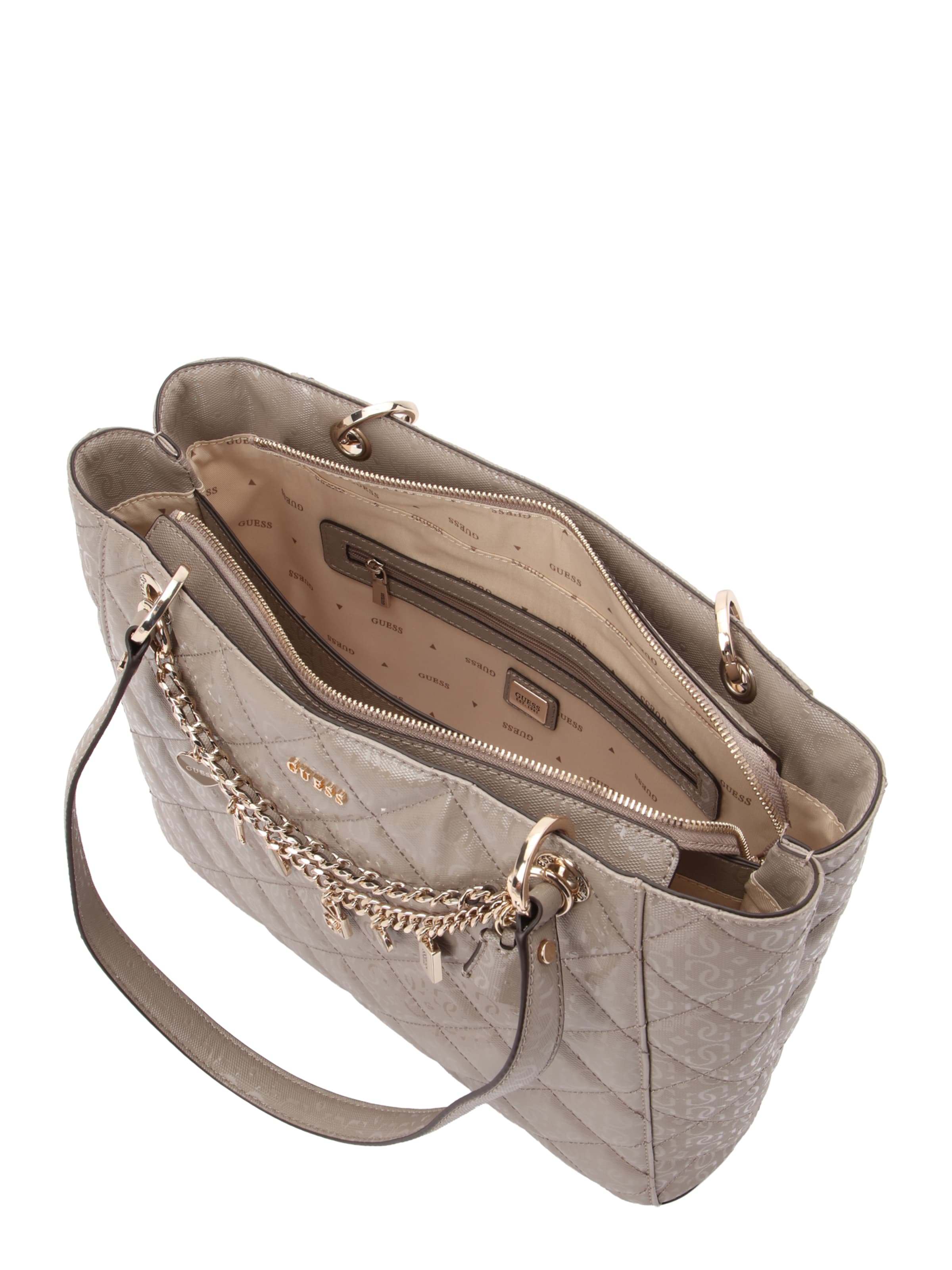 GUESS Чанта за през рамо 'Libby' в сиво