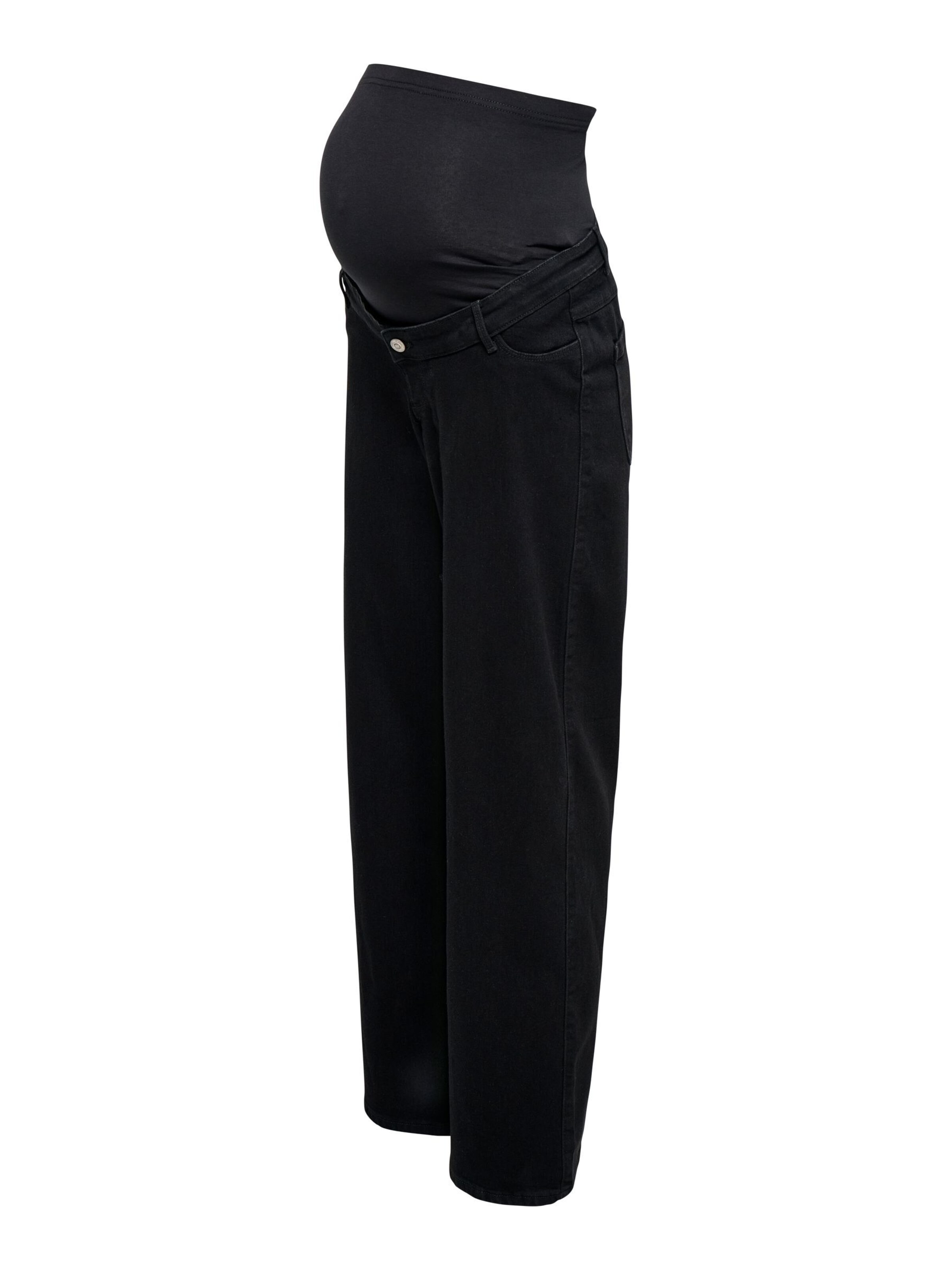 Wide Leg Jean 'OLMSnow' Only Maternity en noir